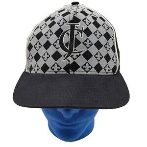 4/$25 -Jaques Cardin Cognac VSOP Black & Gray Fleur de Lis Cap - One Size